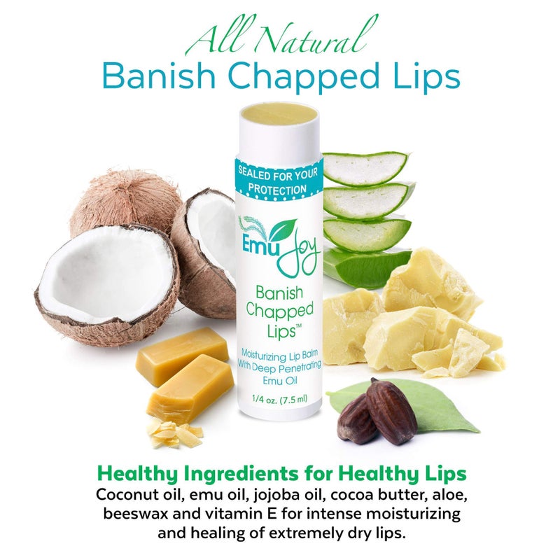 Emu Joy - Natural and Organic Emu Oil Lip Balm Hydrating, Pocket-Size Unflavored & Unscented Lip Balm with Emu Oil - Best for Severely Chapped Lips - Image 4
